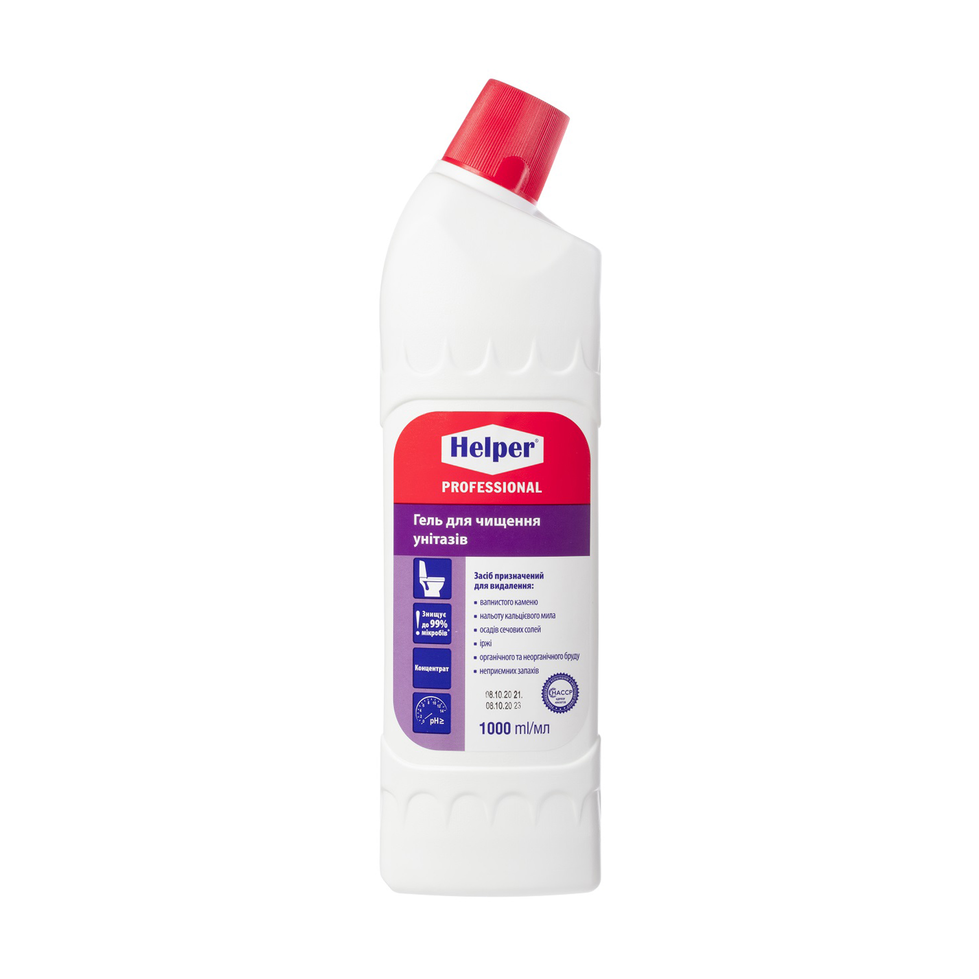 Гель для чищення унітазів Helper Professional, 1 л